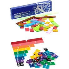 Misda Store Takımı 39 Parça 1 Paket Plastik Kesir Takımı Ondalık Birim Kesir Çubukları Matematik Okul Malzemesi