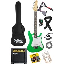 Misda Store CEG-36GR 8-12 Yaş Çocuklar Için Amfili Full 3/4 36 Inç Elektro Gitar Seti Yeşil