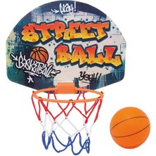 Storemax Defyasell Simba 107406024 Basketbol Seti, Kapı Askılı, Tahta 27 x 5 x 21 Cm, Fileli Pota 15 Cm, Top 8,6 Cm, 3 Yaş ve Üzeri