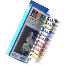 Misda Store Boya 12 Renk Tüp 9ml*12 Südor Akrilik Boya 12 Li 1 Paket