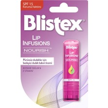 Misda Store Lip Infusions Hydration Uzun Süreli Nemlendirici Dudak Bakım Kremi + Blistex Lip Infusions Nourish Spf 15 Güneş Koruyucu Besleyici Dudak Bakım Kremi