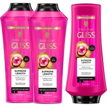 Misda Store Supreme Length Şampuan 400 ml x 2 Adet + Saç Kremi 360 ml