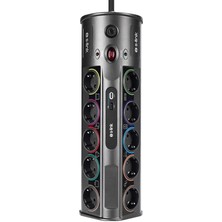 Misda Store SP10AF 3m 1860 Joule 1.5mm 1 USB 1 Typec 2.1A/5V 16A 250V 3680W 10LU Akım Korumalı Priz