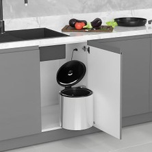 Misda Store S-2251-SS Krom Paslanmaz Çöp Kovası 10 Lt