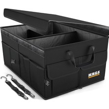 Misda Store Araba Bagaj Çantası, Araç Içi Düzenleyici Organizer, Katlanabilir Oto Bagaj Düzenleyici, Oto Aksesuarları, Sağlam Araba Alet Eşya Düzenleyici - 50 Lt- Siyah