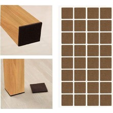 Misda Store Mobilya Keçesi,kendinden Yapışkanlı Zemin Koruyucu Kahverengi (25X25MM)