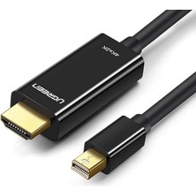 Misda Store 4K Mini Displayport HDMI Dönüştürücü Kablo, 3 Metre, Siyah