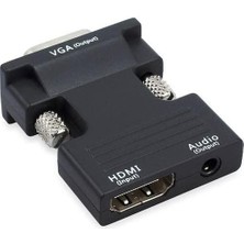 Misda Store Plus PX-1245S HDMI To VGA + Ses Çevirici (Vga In Projeksiyon Veya Monitöre Takılır)