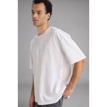 Defacto Nefes Alabilen Oversize Beyaz Erkek T-Shirt X3926AZ/WT34
