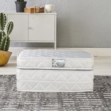Misda Store Tek Kişilik Katlanır Yaylı Yatak 90X190 cm Beyaz 90X190