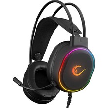 Misda Store Rogue Siyah USB Rgb Ledli Gaming Esnek Mikrofonlu Oyuncu Kulaklık