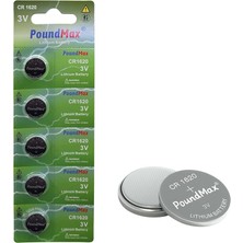 Misda Store Düğmeli Piller 1620 CR1620 DL1620, 3 V, 5'li Paket