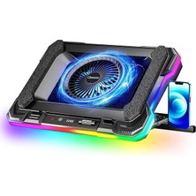 Misda Store GT100 Gaming Laptop Sogutucu 2200RPM, Rgb Işıklı, LED Display Notebook Soğutucu Stand