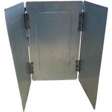 Misda Store Rüzgarlık,3 Kanatlı Rüzgar Kesici 25X40CM, Piknik Tüpü, Kamp Ocağı, Taş Ocak, Mangal