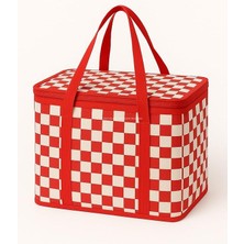 Misda Store 25 Lt Termos Çanta, 33X22X22 cm Piknik ve Kamp Soğutucu Çanta, Suya Dayanıklı Iç Kaplama, Geniş Hacimli Taşınabilir Soğuk Tutucu, Fermuarlı Kapaklı, Izolasyonlu Beslenme Çantası