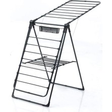 Misda Store MM016 Alenda (Siyah) Kalın Borulu Çamaşır Kurutma Askılığı