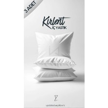 İz Home 3 Adet Beyaz Tela Kirlent Iç Yastığı 40X40 cm 350GR - Antibakteriyel Saf Silikon Dolgulu