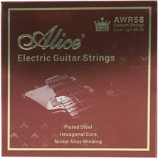 Misda Store Kazanan Serisi AWR58SL(009-042) Süper Hafif Konser Dizeleri Elektro Gitar Dizeleri Seti 6 Adet/takım