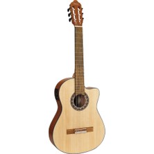 Misda Store VC304CE Elektro Klasik Gitar, Cutaway, 4/4, Naturel Mat,