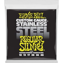 Misda Store Ball Düzenli Slinky Paslanmaz Çelik Yara Elektro Gitar Telleri, Ölçü 10-46