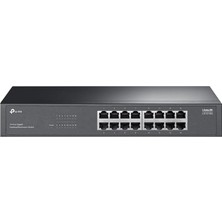 Storemax Defyasell Tp-Link LS1016G; 16-Port Gigabit Portlu, Metal Kasalı, Qos Özellikli, Kurulum Gerektirmeyen Tak ve Çalıştır Özellikli Switch