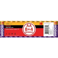 Misda Store 30413146 Çinko Karbon Pil, Kırmızı