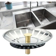 Misda Store Paslanmaz Çelik Mutfak Evye Lavabo Süzgeci Lavabo Gideri Atık Gıda Tıpası