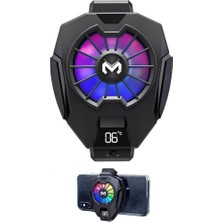 Misda Store DL05 Telefon Soğutma Fanı Metal Yüzey Derece Göstergeli Oyun Hızlandırıcı Radyatör Soğutucu Fan