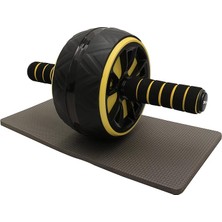 Misda Store Wheel Egzersiz Fitness Tekerleği Karın Kası Ab Slider Kondisyon Spor Aleti Siyah Sarı Kırmızı Beyaz