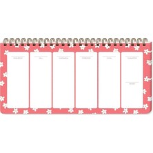 Misda Store Color 13X27 Haftalık Spiralli Planner - Minik Papatya