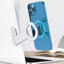 Misda Store Aluminyum Yapışkanlı Universal Mıknatıslı Magsafe Ile Uyumlu Bölme Tablet, Dizüstü Bilgisayar Ekranı, Laptop Ekranı Telefon Tutucu Monitör Standı