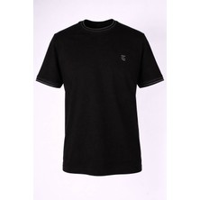 Trender 26YSS9000026 Siyah Erkek T-Shirt Modal O Yaka