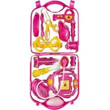 Misda Store Oyuncak Pembe Çantada 14 Parça Oyuncak Doktor Seti