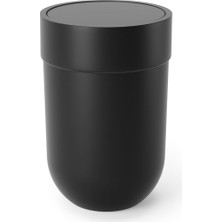 Misda Store Touch Çöp Kutusu, Küçük 6 Litre Kapaklı, Salınımlı Kapaklı Atık Sepeti, Banyo/wc Için, Yumuşak Dokunuş, Siyah