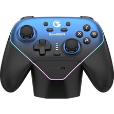 Misda Store Super Nova Wireless Gaming Controller For Pc/switch/ios/android, Hall Effect Stick & Trigger, Rubberized Grips, Rgb Lighting, Swappable Abxy, Detachable Faceplate, 1000MAH With Charging Dock