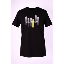 Trender 26Y595000007 Siyah Erkek T-Shirt Star Sky O Yaka