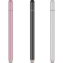Misda Store Universal Telefon Tablet iPad 2in1 Disk Uçlu Stylus Pen Dokunmatik Kalem - AL3466 (Siyah)