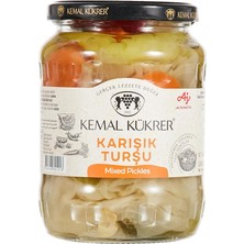 Misda Store Kükrer Karışık Turşu Cam Kavanoz 650 gr