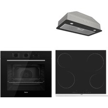 Ferre Flowart Serisi (QBL62CS- MS261 Elektirkli Ocak- D050 ) Ankastre Set