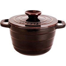 Misda Store Döküm Yuvarlak Tencere Döküm Demir Kapak Experience Majolik Serisi ÇAP(Ø)23CM