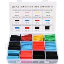 Misda Store Home 560 Parça Isıyla Daralan Makaron Kablo Koruyucu Set, Elektrik Kablosu Için Isıya Dayanıklı Koruyucu, Kutulu, Çeşitli Boyutlarda