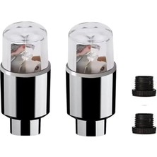 Misda Store LED Işıklı Hareket Sensörlü Bisiklet Araba Motor Sibop Kapağı Lambası 2'li AL4508
