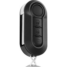 Misda Store Peugeot Citroën Anahtar Muhafazası Katlanır Anahtar 3 Tuşlu Yedek | 500 Punto Panda Ducato Doblo ile Uyumlu | Programlamasız Araba Anahtarı Muhafazası