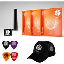 Misda Store Gold Seri Hard Tansiyon Klasik Gitar Teli 3'lü Set + Şapka,tel Sihirbazı,pena Hediyeli Gcg Ht 3p Ssc