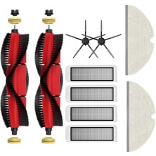 Misda Store S5 Max, S6, S6PURE, S6MAXNAN Siyah Uyumlu Yedek Fırça Hepa Filtre Mop Seti-10 Parça, Robotyedek, RENK20