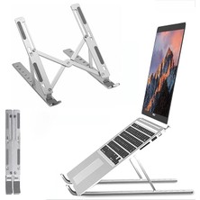 Misda Store Kılıflı Laptop Standı Alüminyum Notebook Tablet Stant Kaymaz Metal Dizüstü Bilgisayar Standı Tüm Laptoplara Uyumlu 7 Kademeli