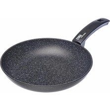 Misda Store Etnea Artech Stone Ultra - Alüminyum Kızartma Tavası, Yapışmaz Kaplama, Siyah, 28 cm