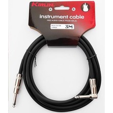 Misda Store IPCV-242B-3M-BK Enstrüman Gitar Kablosu 3 Metre L Açılı Kablo