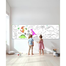 Misda Store Temalı Dev Boyama Kağıdı 2,5 Metre Rulo Boyama Kağıdı Çocuk Anaokulu ve Kreşler Için Aktivite Çocuk Eğitici Boyama