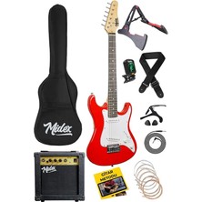 Misda Store CEG-36RD 8-12 Yaş Çocuklar Için Amfili Full 3/4 36 Inç Elektro Gitar Seti Kırmızı